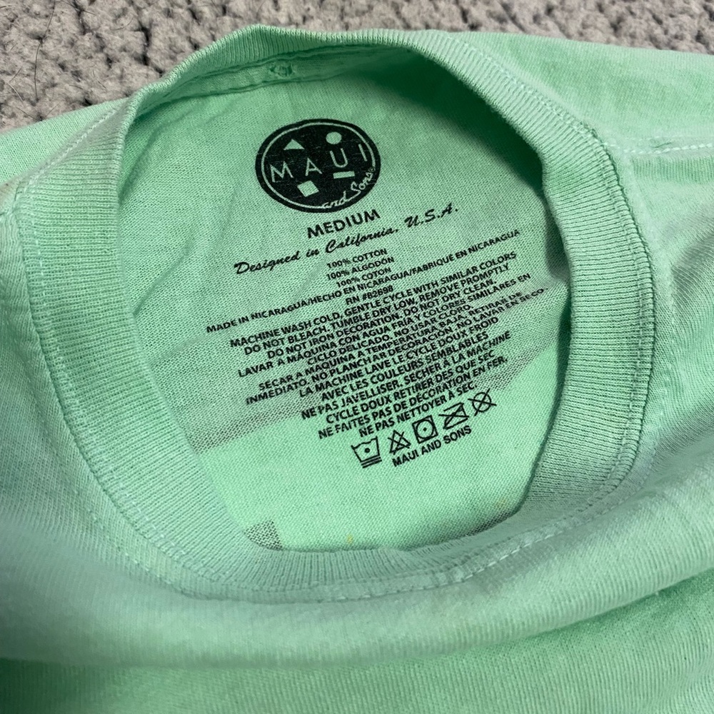 Maui and Sons - mint green mens shirt - size Medium - Picture 3 of 8